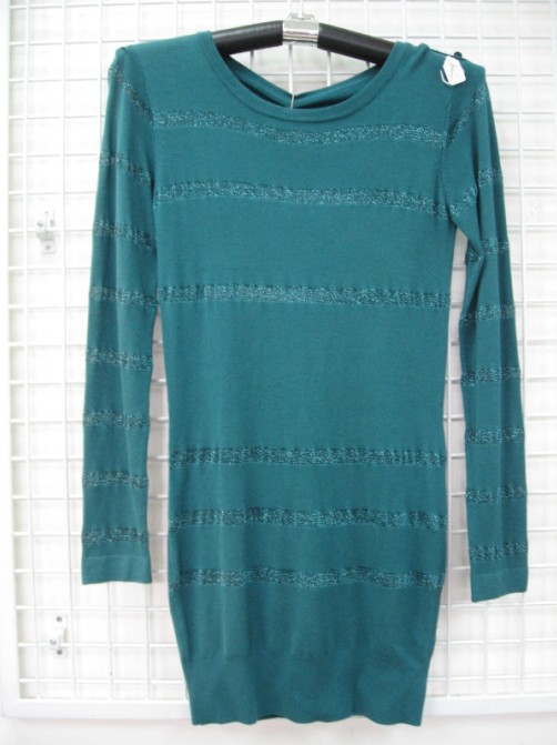 Lurex Striped Knitted Dress