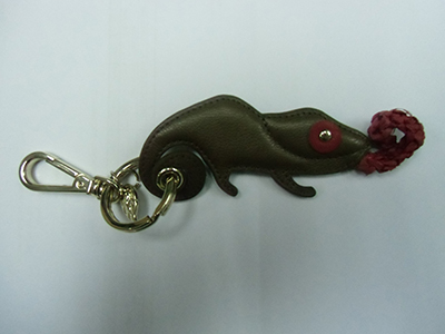 Cow Hide Leather Keyring