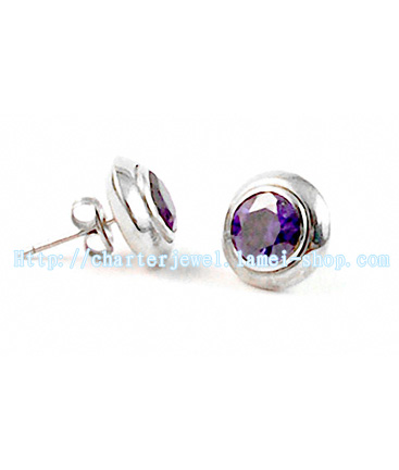 Stainless Steel CZ Earring