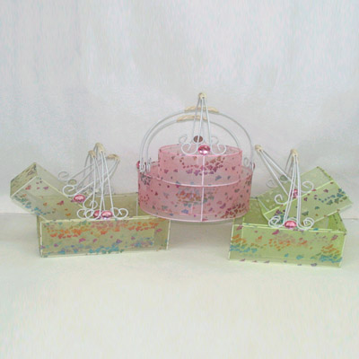 Sell WIRE BASKET COVER W/ORGANZA YARN