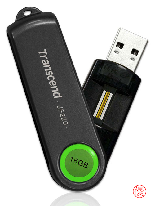 Transcend 16GB JetFlash 220 USB Finger Print Flash Drive
