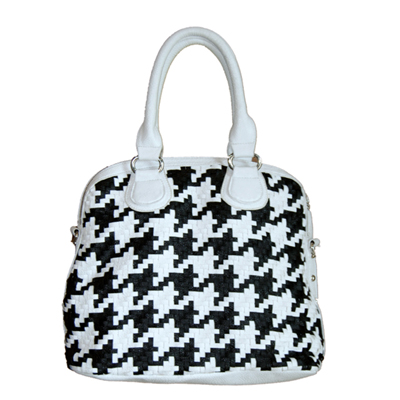 Shoulder bag knitted with Chidori Pattern