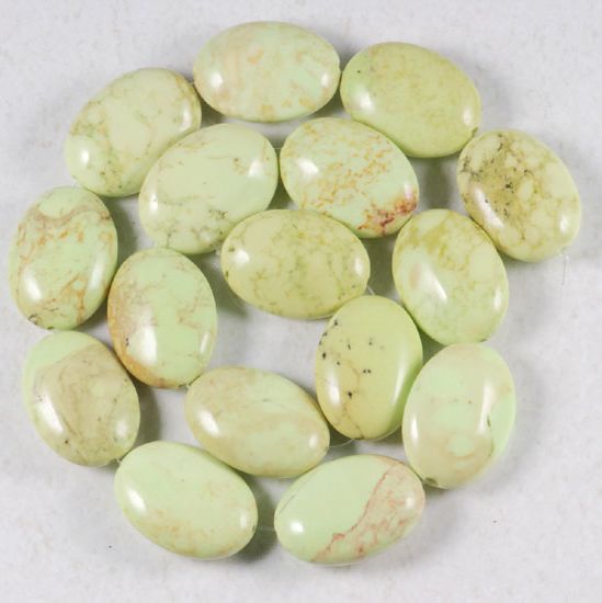 GREEN TURQUOISE GEMS OVAL Loose Beads 18x25mm #fdn0098