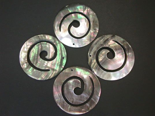 Cute Natural Mother Of Pearl Round Pendant 1 #fbd0002