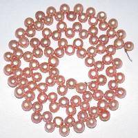 PINK FRESHWATER PEARL BUTTON Loose Beads 5-6mm #P120502