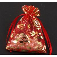 Sell 100PC WHOLESALE RED ROSE ORGANZA 9x12cm GIFT BAGS #ia007