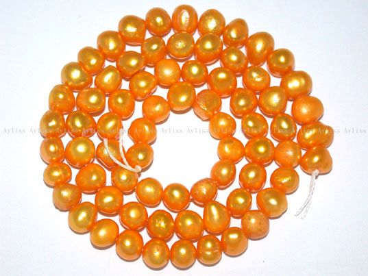 GOLDEN FRESHWATER PEARL NUGGET Beads 5x6mm #P090514