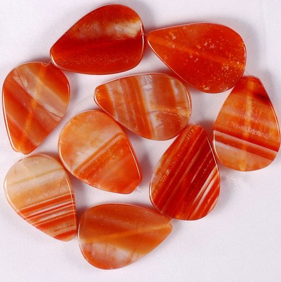 RED SARDONYX AGATE TEARDROP Loose Beads 25x35mm #ffn0049