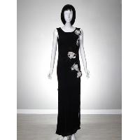 Silk Beaded and Applique Woven Dress
