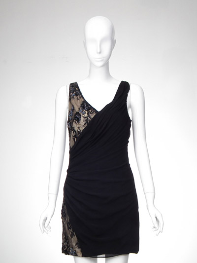 Beaded Sequins Lace Woven Dress