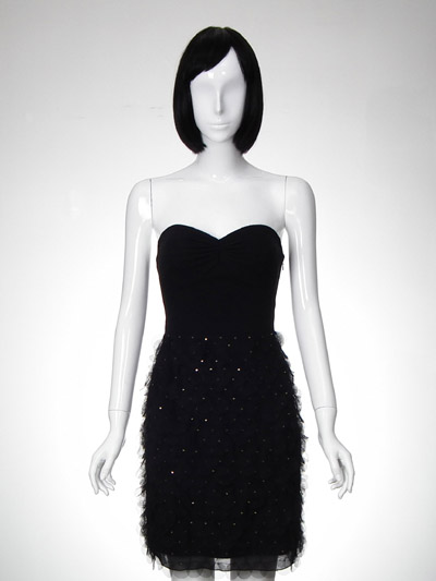 Mesh Applique Woven Dress