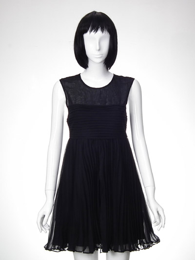 Pleated Woven Dress