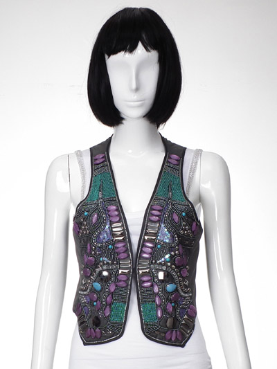 Beaded Woven Waistcoat
