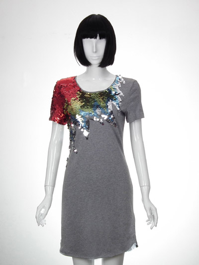 Beaded Jersey Dress