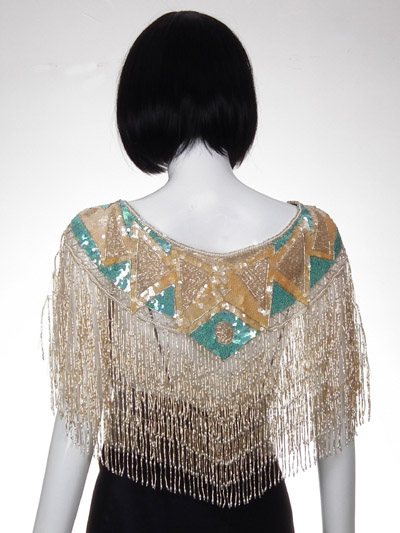 Beaded Cape with Fringes