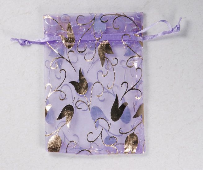 100pc Wholesale Purple Organza Jewelry Gift Bags 9x12cm