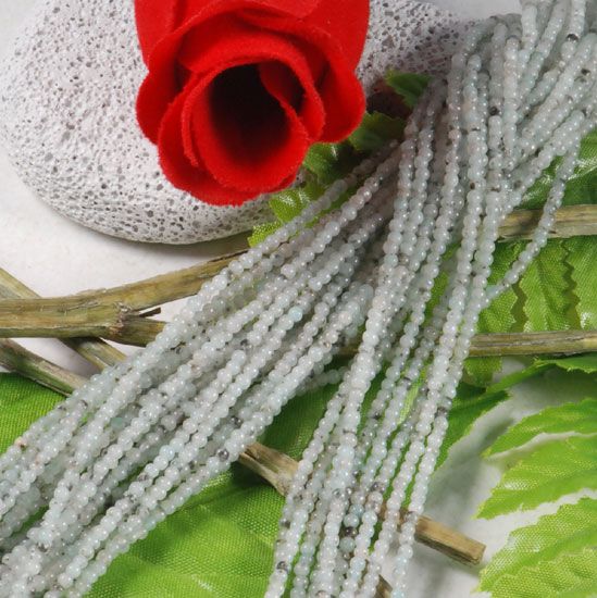 2mm AQUAMARINE ZOISITE GEMS ROUND Loose Beads 1 Strand