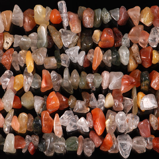 6x8mm RUTILATED QUARTZ GEMSTONE CHIPS Loose Beads 35 inches