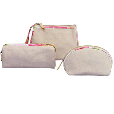 Linen Cosmetic Bag