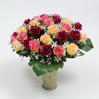 40cm Mixed Elegant Rose Bud/Baby Breahte/Foamed Gypso Bush X 36