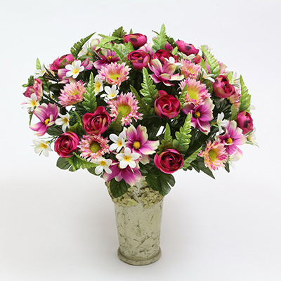 39cm Mixed Ranunculus/Daisy/Cosmos/Baby Breathe Bush X 42