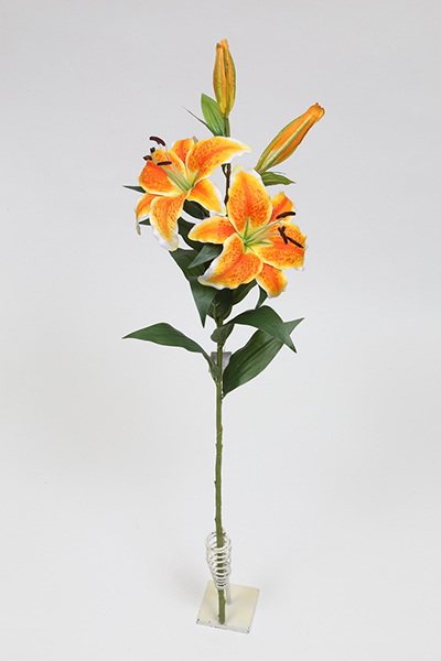 94cm Micro-Peach Tiger Lily Spray