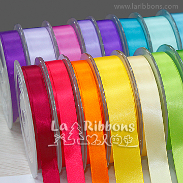 Polyester Double Faced Satin Ribbon, Personalized Logo And Dot Printed Ribbon