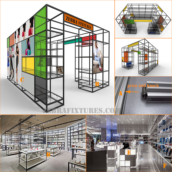 Grid modular display system