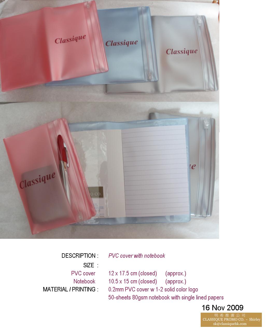 PVC Cover w Notebook