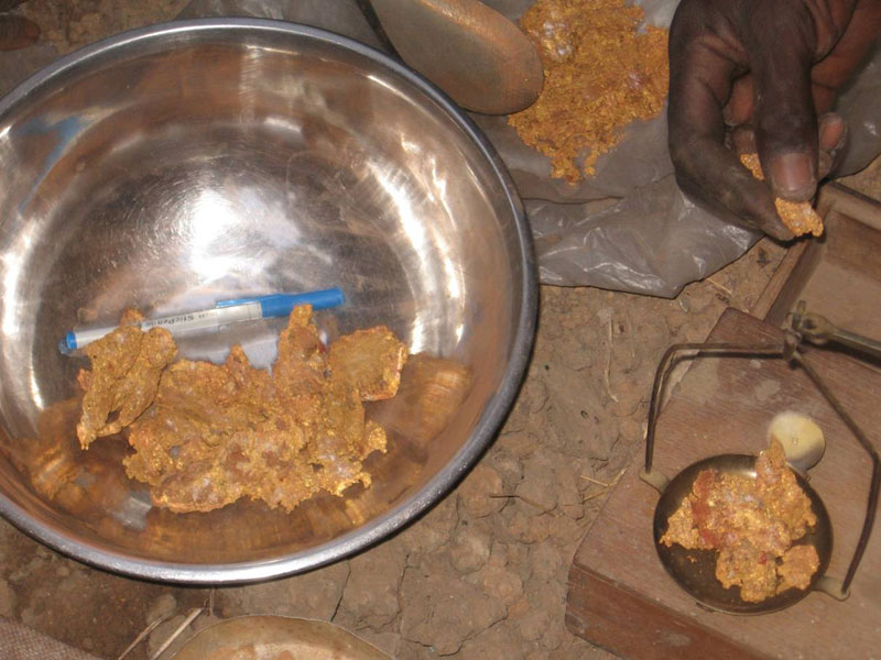 Alluvial Gold Dust And Gold Bar