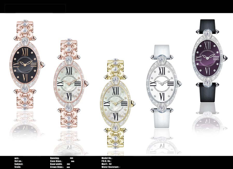 Sell Stainless Steel Fashion 138pcs Crystal Lady Watches With Japan Swiss Mov't