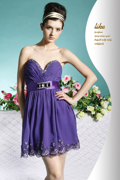 Sell 2010 Attractive Sweetheart Short Chiffon Evening Dress