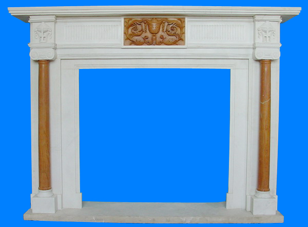 Hand Carved Marble Fireplace Mantel