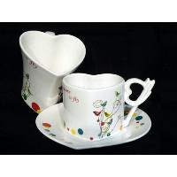 Heart Shape Coffee Set with Gift Box