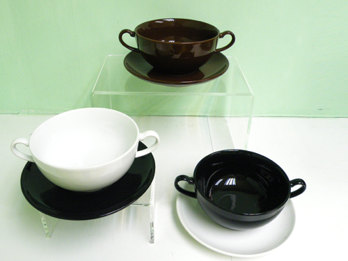 Stoneware Soup Cup with plate