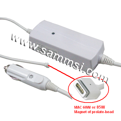 85w 18.5v/4.6a(magnet Dc Connector) Car Charger For Apple Macbook Pro