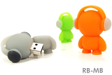 Rubber Music Boy Usb Flash Drive