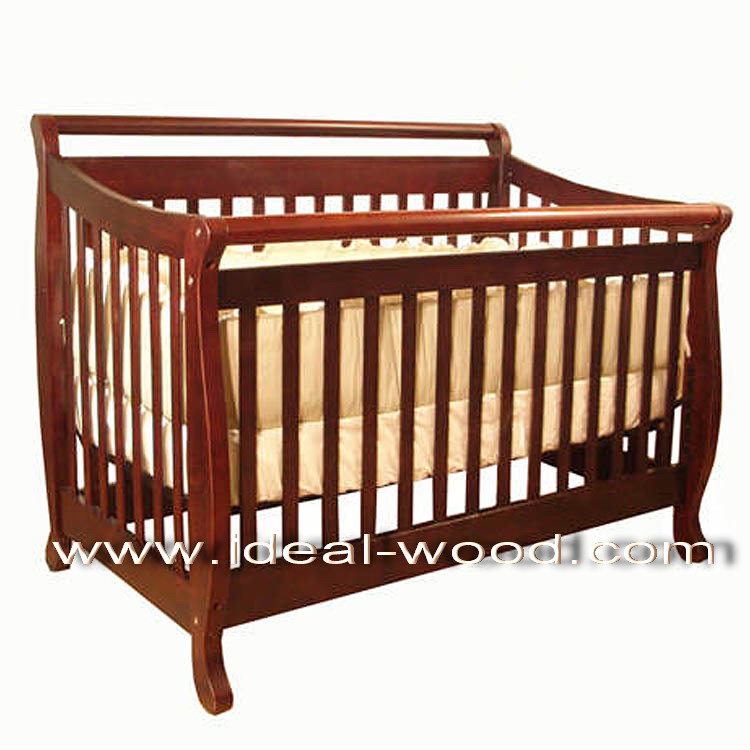 Wood Baby Crib / Baby Cot 4-in-1