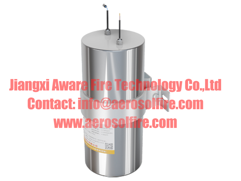 Mini aerosol fire suppression system for electrical cabinet vehicle engine