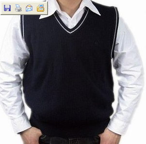 V Neck Sleeveless Mens Knitted Vest