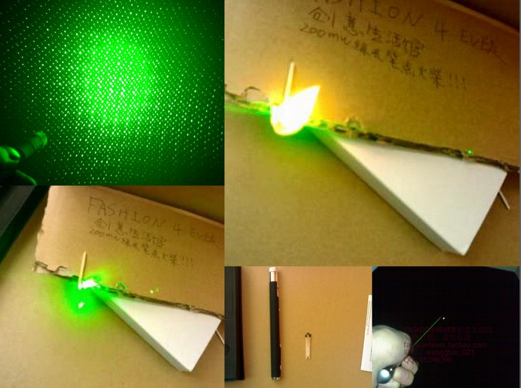 200mw 532nm High Powered Green Laser Pointer/laser Pen Light Matches Free Shipping