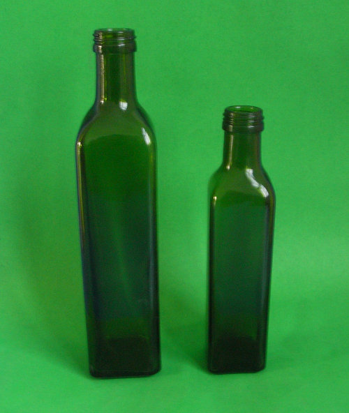 Dark Green Olive Oil Glass Bottle(in Stock)