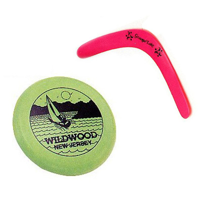 7 inches Plastic Flying Disc,16 inches Plastic Boomerang
