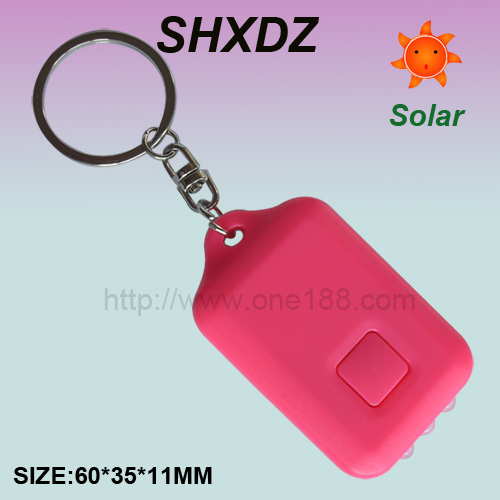 Mini Fashion Solar Flashlight Keychain Promotion Gift