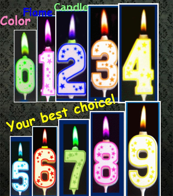 Color Flame Birthday Candle