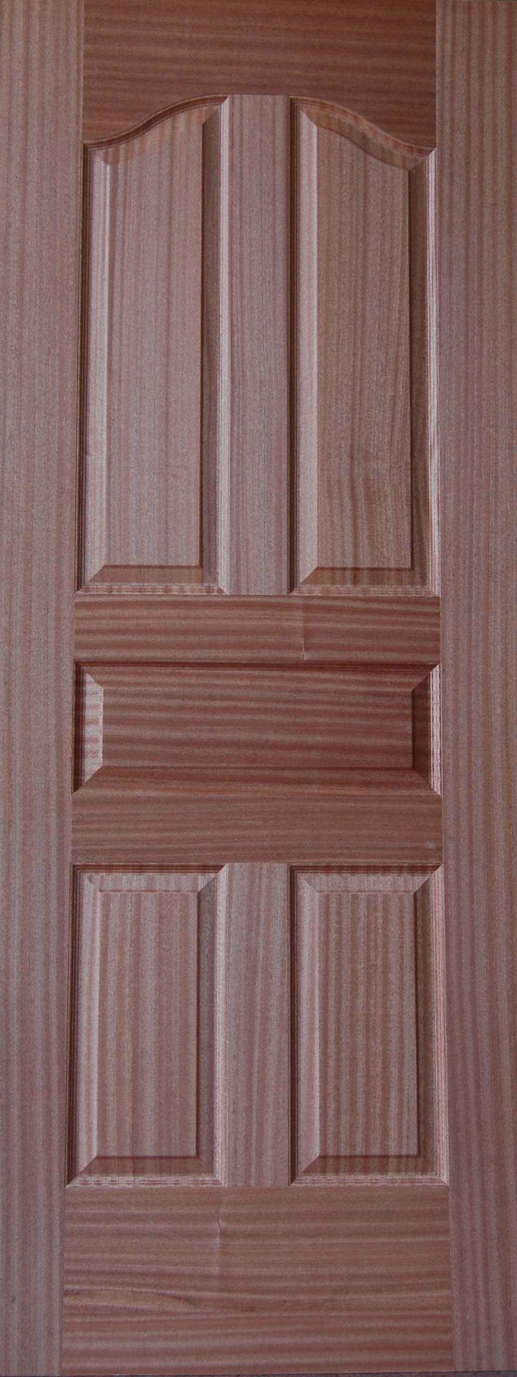 Natual Sapelli Veneered Hdf Molded Door Skin