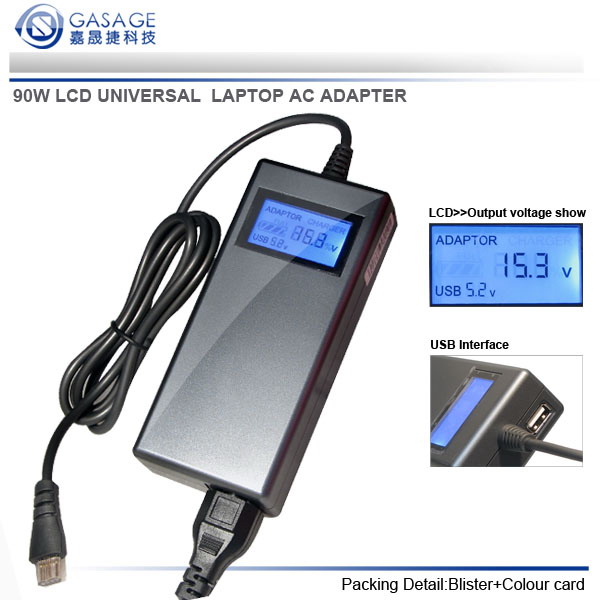 90W LCD Universal Laptop Adapter (AC9000H)