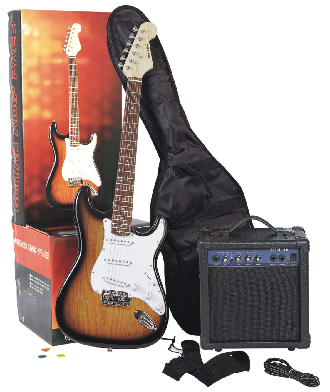 Electric guitar package with 10W amplifier
