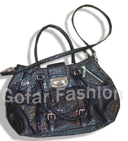 Croco fashion handbag