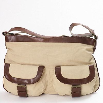 Canvas and PU dispatch bag